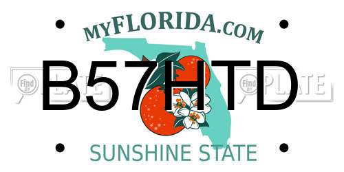 B57HTD Florida License Plate