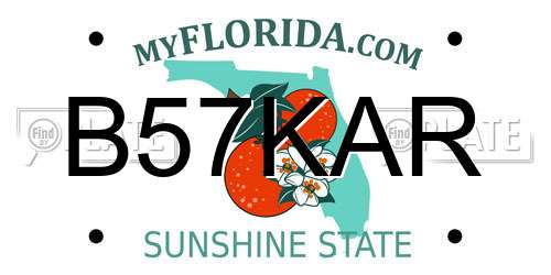B57KAR Florida License Plate