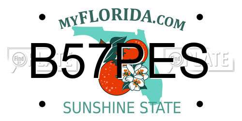 B57PES Florida License Plate
