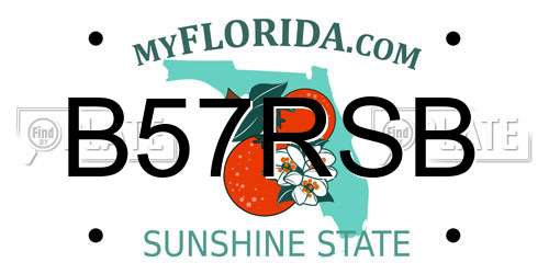 B57RSB Florida License Plate