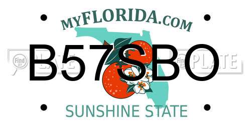 B57SBO Florida License Plate