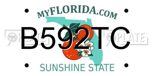 B592TC Florida License Plate
