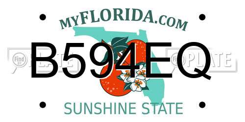 B594EQ Florida License Plate
