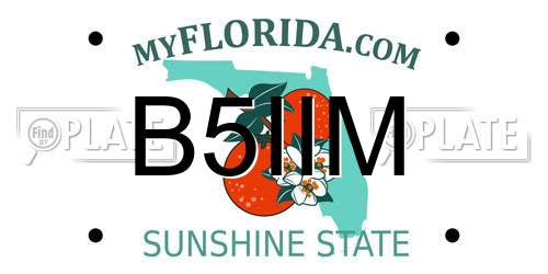 B5IIM Florida License Plate