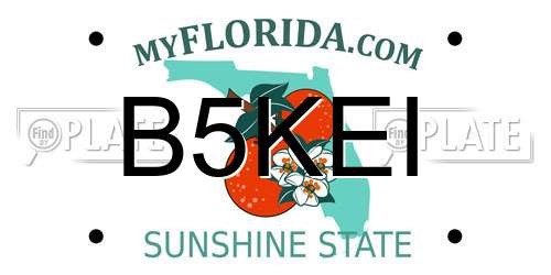 B5KEI Florida License Plate