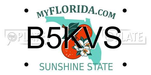 B5KVS Florida License Plate