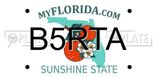 B5RTA Florida License Plate