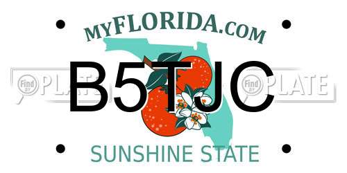 B5TJC Florida License Plate