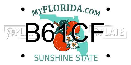 B61CF Florida License Plate