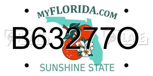 B63277O Florida License Plate