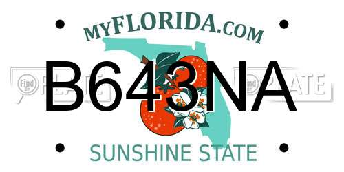 B643NA Florida License Plate