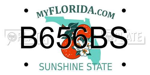 B656BS Florida License Plate