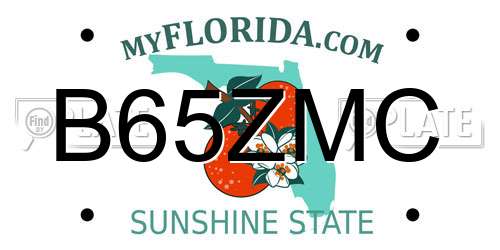 B65ZMC Florida License Plate