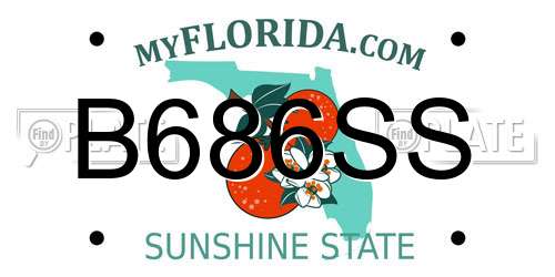 B686SS Florida License Plate