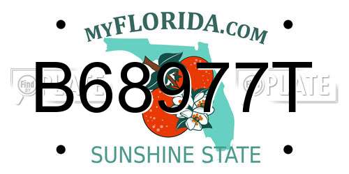 B68977T Florida License Plate