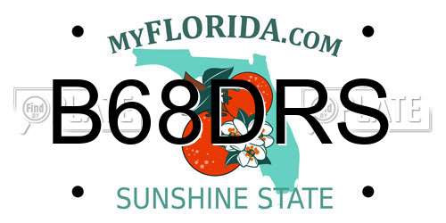 B68DRS Florida License Plate
