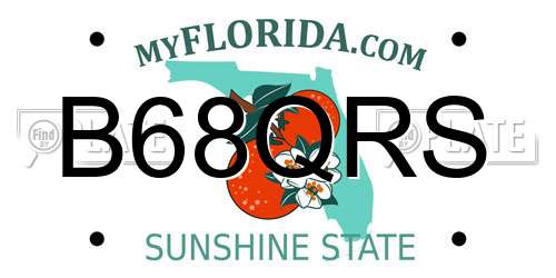 B68QRS Florida License Plate