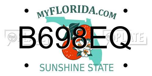 B698EQ Florida License Plate