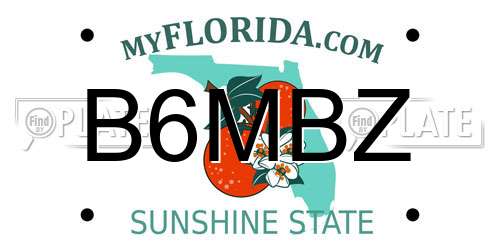 B6MBZ Florida License Plate