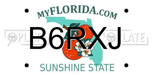B6RXJ Florida License Plate