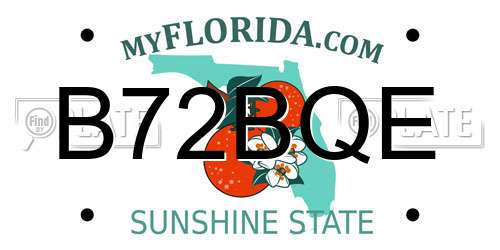 B72BQE Florida License Plate