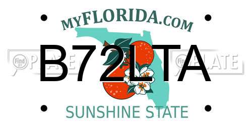 B72LTA Florida License Plate