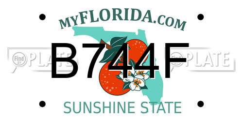 B744F Florida License Plate