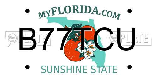 B77TCU Florida License Plate