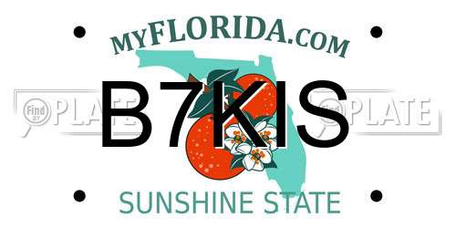 B7KIS Florida License Plate