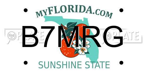 B7MRG Florida License Plate
