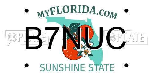 B7NUC Florida License Plate
