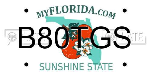 B80TGS Florida License Plate