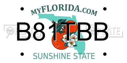 B81TBB Florida License Plate
