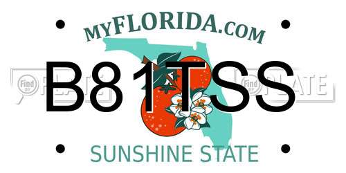 B81TSS Florida License Plate