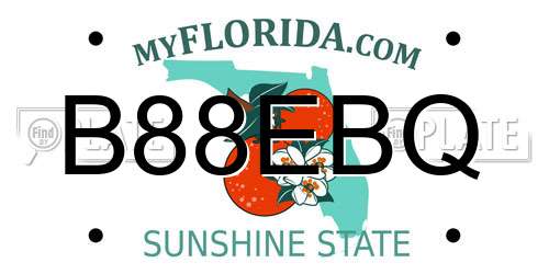 B88EBQ Florida License Plate