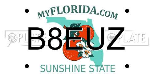 B8EUZ Florida License Plate