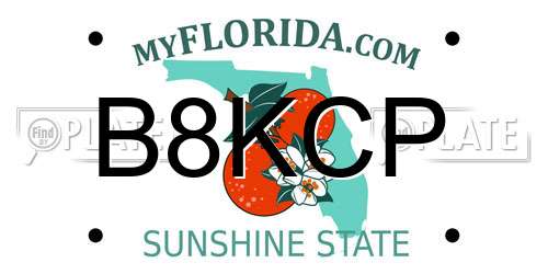 B8KCP Florida License Plate
