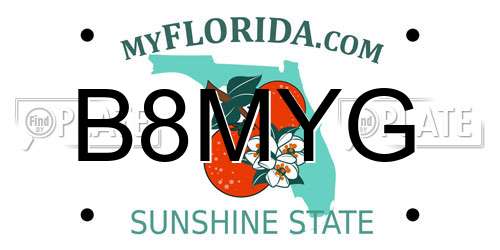 B8MYG Florida License Plate