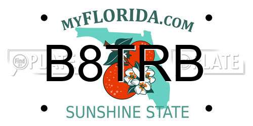 B8TRB Florida License Plate