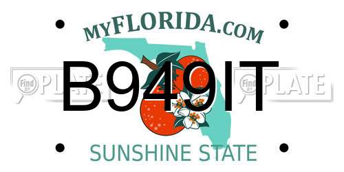 B949IT Florida License Plate