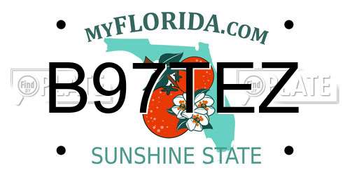 B97TEZ Florida License Plate