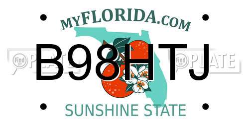 B98HTJ Florida License Plate