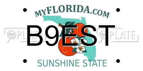 B9EST Florida License Plate