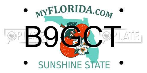 B9GCT Florida License Plate
