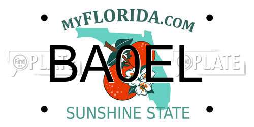 BA0EL Florida License Plate