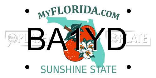 BA1YD Florida License Plate