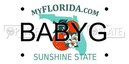 BABYG Florida License Plate