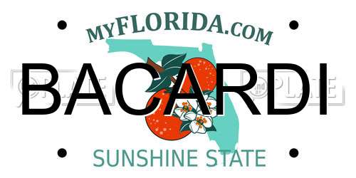 BACARDI Florida License Plate