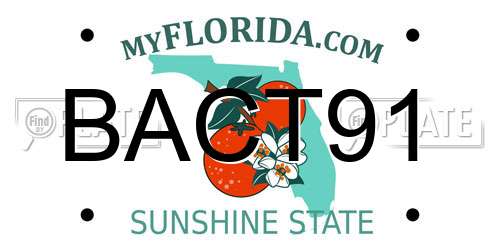 BACT91 Florida License Plate