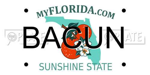 BACUN Florida License Plate